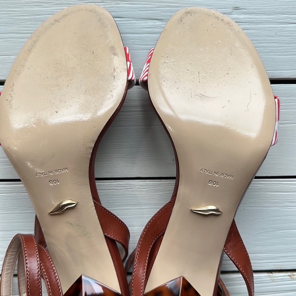 Diane Von Furstenberg Tortoise Shell Stiletto Heels Made in Italy size 10 - Picture 5 of 6